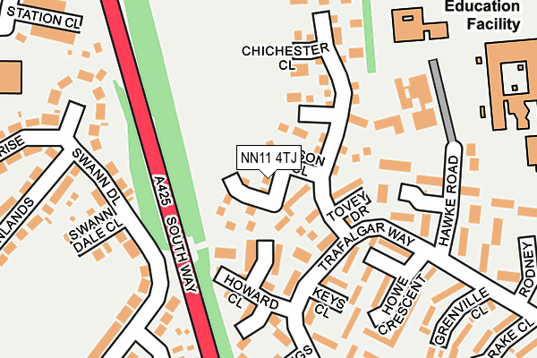 NN11 4TJ map - OS OpenMap – Local (Ordnance Survey)
