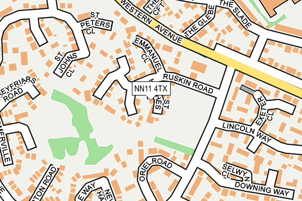 NN11 4TX map - OS OpenMap – Local (Ordnance Survey)