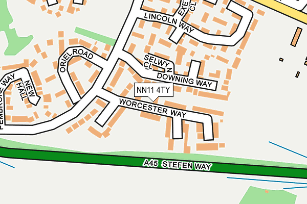 NN11 4TY map - OS OpenMap – Local (Ordnance Survey)