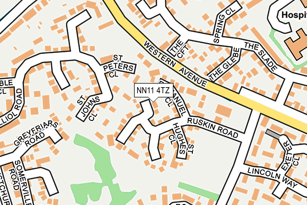 NN11 4TZ map - OS OpenMap – Local (Ordnance Survey)