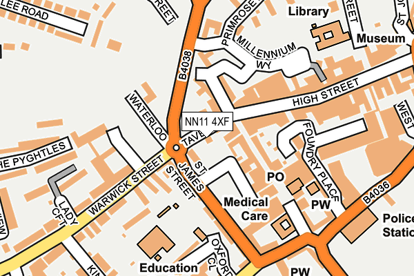NN11 4XF map - OS OpenMap – Local (Ordnance Survey)
