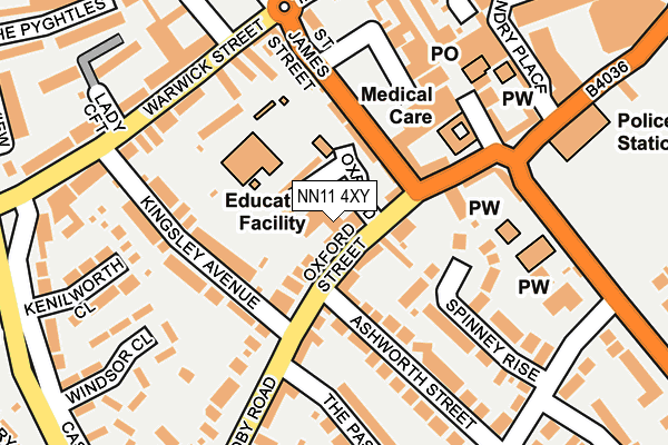 NN11 4XY map - OS OpenMap – Local (Ordnance Survey)