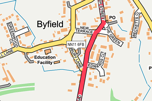 NN11 6FB map - OS OpenMap – Local (Ordnance Survey)