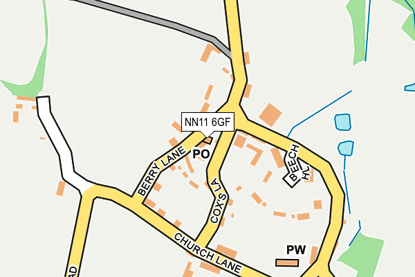 NN11 6GF map - OS OpenMap – Local (Ordnance Survey)