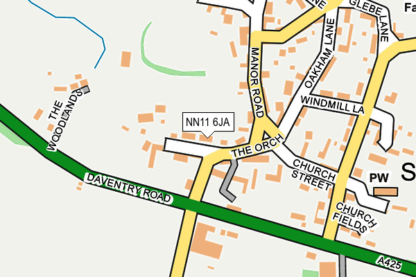 NN11 6JA map - OS OpenMap – Local (Ordnance Survey)