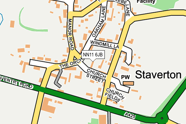 NN11 6JB map - OS OpenMap – Local (Ordnance Survey)