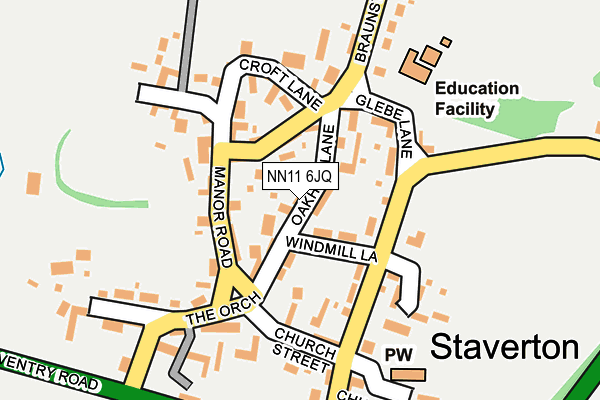 NN11 6JQ map - OS OpenMap – Local (Ordnance Survey)
