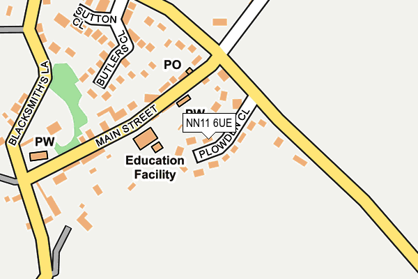 NN11 6UE map - OS OpenMap – Local (Ordnance Survey)