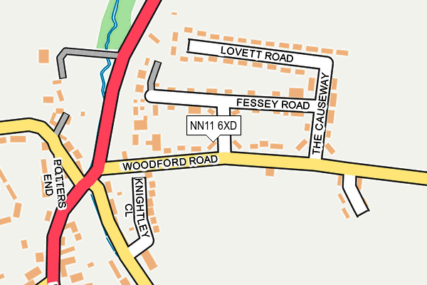 NN11 6XD map - OS OpenMap – Local (Ordnance Survey)