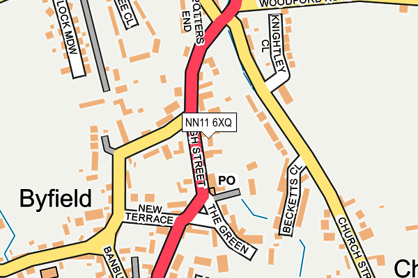 Map of BYFIELD RETAIL LIMITED at local scale