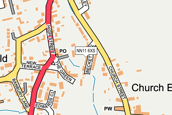 NN11 6XS map - OS OpenMap – Local (Ordnance Survey)