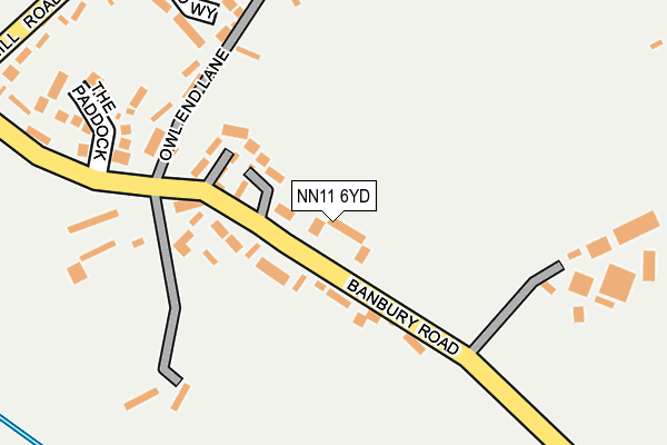 NN11 6YD map - OS OpenMap – Local (Ordnance Survey)