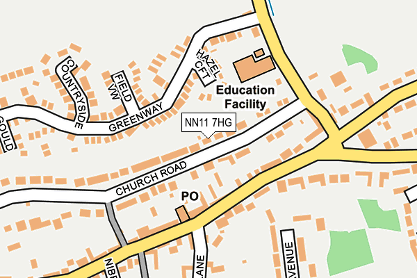 NN11 7HG map - OS OpenMap – Local (Ordnance Survey)