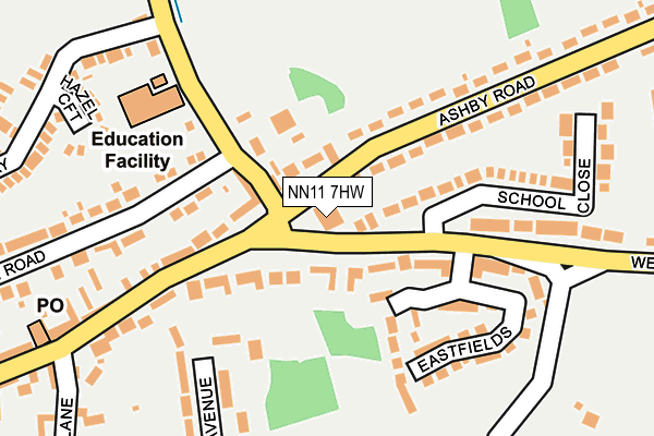 NN11 7HW map - OS OpenMap – Local (Ordnance Survey)