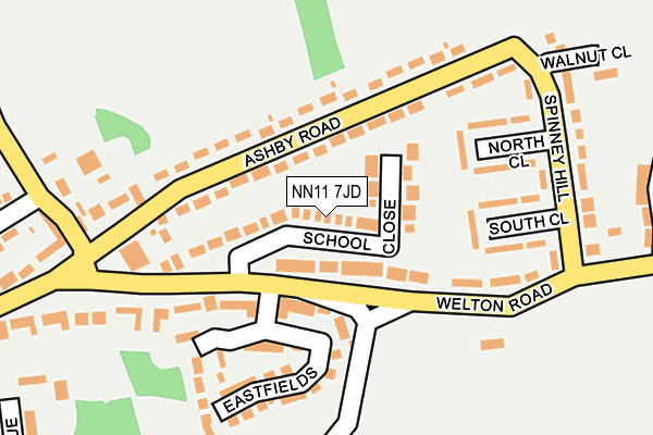 NN11 7JD map - OS OpenMap – Local (Ordnance Survey)