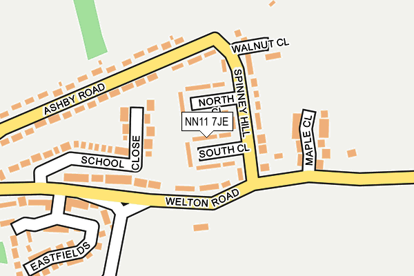 NN11 7JE map - OS OpenMap – Local (Ordnance Survey)