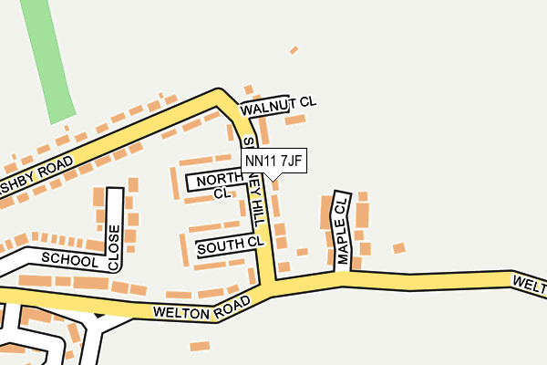 NN11 7JF map - OS OpenMap – Local (Ordnance Survey)