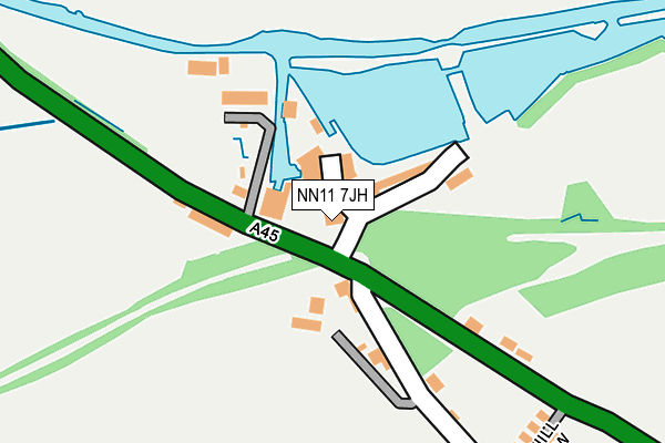 NN11 7JH map - OS OpenMap – Local (Ordnance Survey)