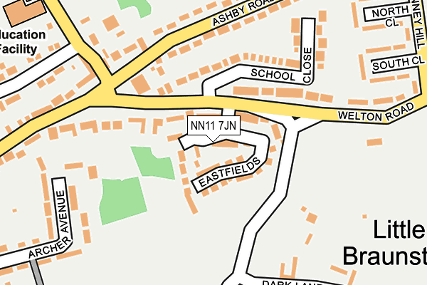 NN11 7JN map - OS OpenMap – Local (Ordnance Survey)