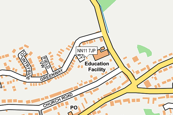 NN11 7JP map - OS OpenMap – Local (Ordnance Survey)
