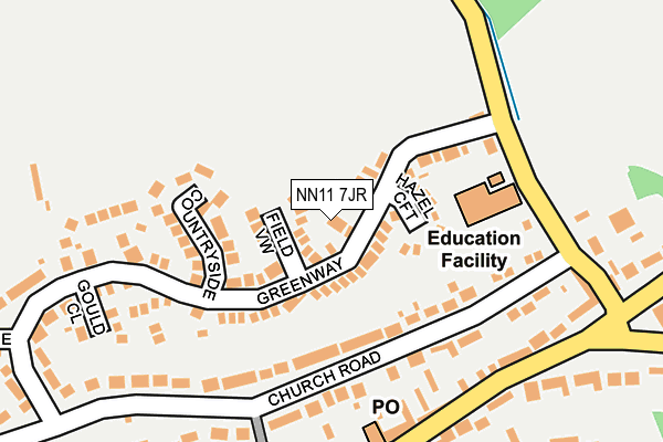 NN11 7JR map - OS OpenMap – Local (Ordnance Survey)