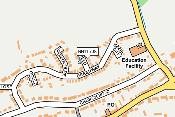 NN11 7JS map - OS OpenMap – Local (Ordnance Survey)