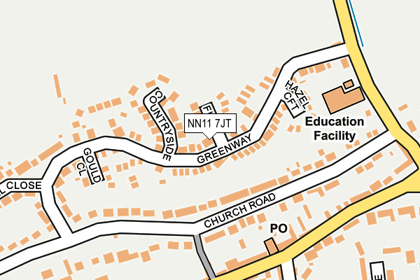 NN11 7JT map - OS OpenMap – Local (Ordnance Survey)