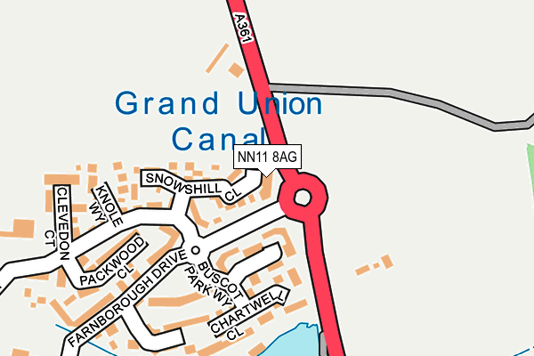 NN11 8AG map - OS OpenMap – Local (Ordnance Survey)