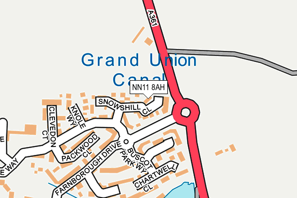 NN11 8AH map - OS OpenMap – Local (Ordnance Survey)