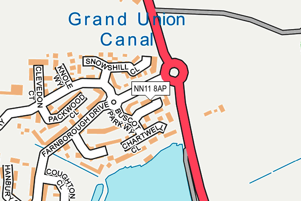 NN11 8AP map - OS OpenMap – Local (Ordnance Survey)