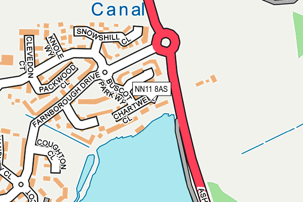 NN11 8AS map - OS OpenMap – Local (Ordnance Survey)