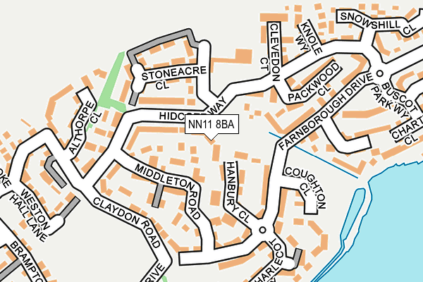 NN11 8BA map - OS OpenMap – Local (Ordnance Survey)