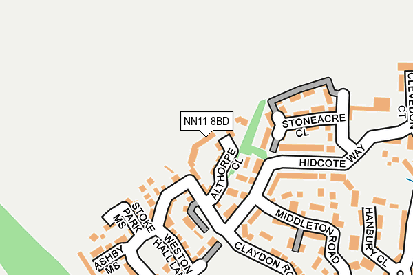 NN11 8BD map - OS OpenMap – Local (Ordnance Survey)