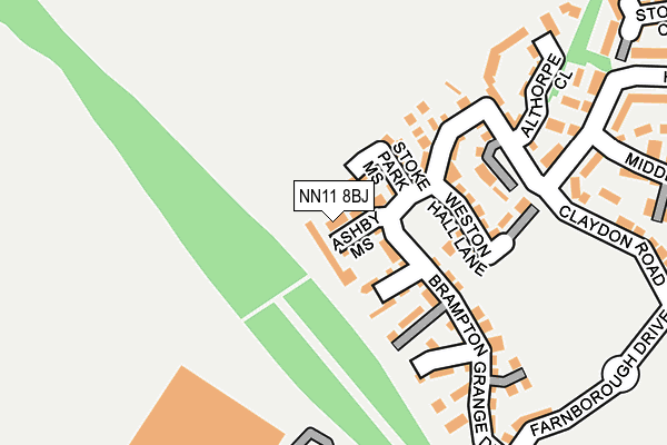 NN11 8BJ map - OS OpenMap – Local (Ordnance Survey)