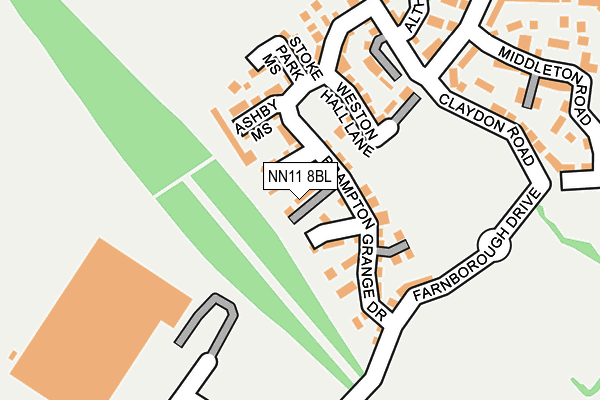 NN11 8BL map - OS OpenMap – Local (Ordnance Survey)