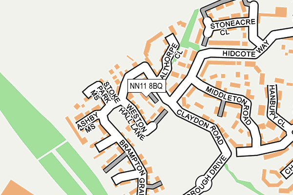 NN11 8BQ map - OS OpenMap – Local (Ordnance Survey)