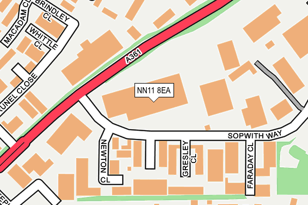 NN11 8EA map - OS OpenMap – Local (Ordnance Survey)