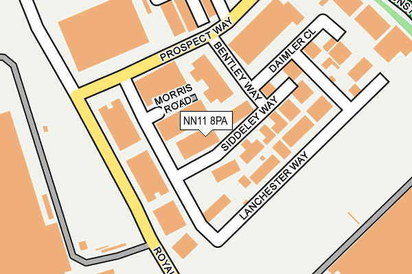 NN11 8PA map - OS OpenMap – Local (Ordnance Survey)