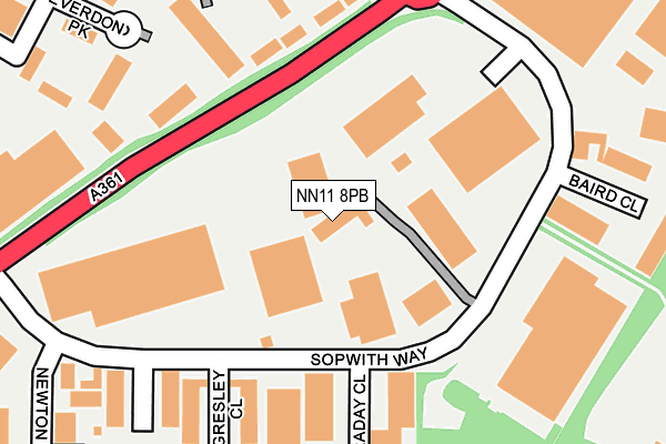 NN11 8PB map - OS OpenMap – Local (Ordnance Survey)