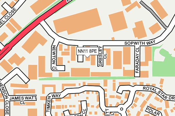 NN11 8PE map - OS OpenMap – Local (Ordnance Survey)