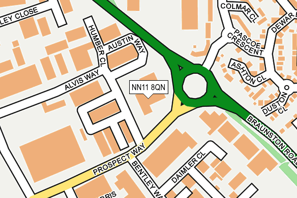 NN11 8QN map - OS OpenMap – Local (Ordnance Survey)