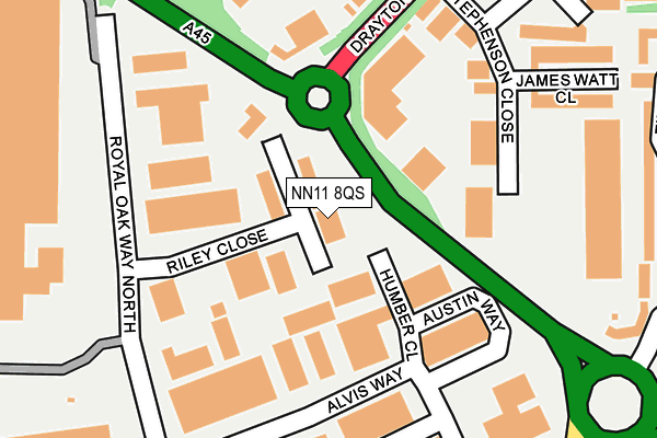 NN11 8QS map - OS OpenMap – Local (Ordnance Survey)