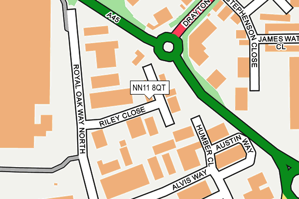 NN11 8QT map - OS OpenMap – Local (Ordnance Survey)