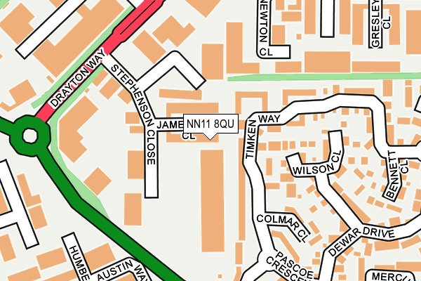 NN11 8QU map - OS OpenMap – Local (Ordnance Survey)