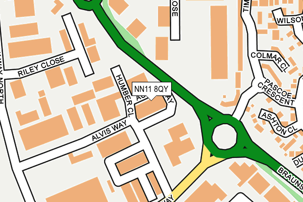NN11 8QY map - OS OpenMap – Local (Ordnance Survey)