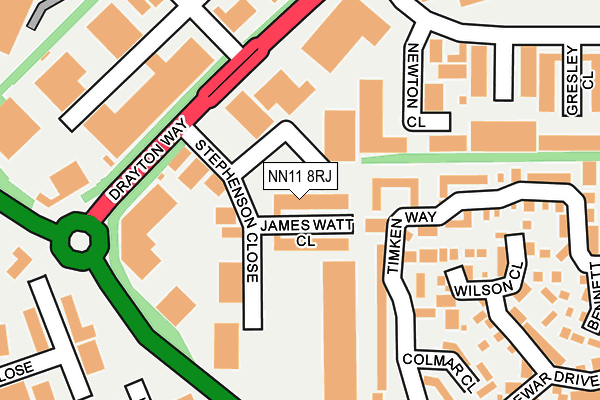 NN11 8RJ map - OS OpenMap – Local (Ordnance Survey)