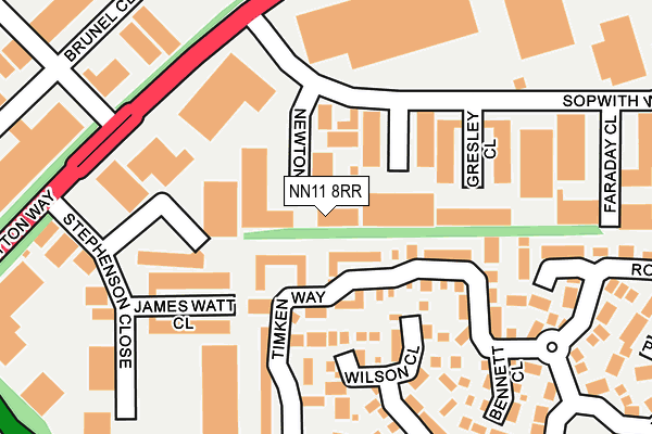 NN11 8RR map - OS OpenMap – Local (Ordnance Survey)
