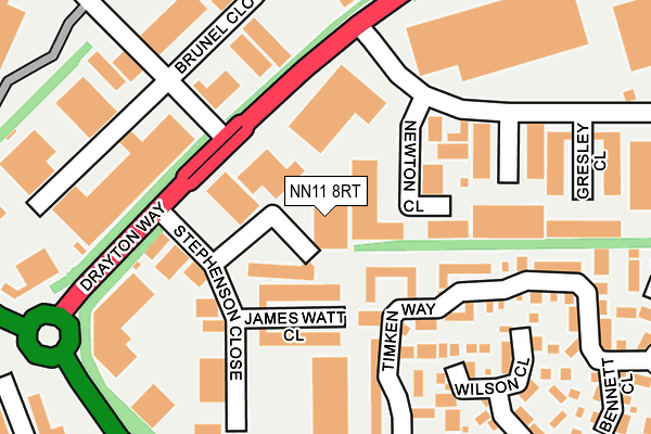 NN11 8RT map - OS OpenMap – Local (Ordnance Survey)