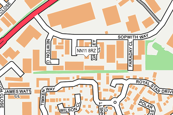 NN11 8RZ map - OS OpenMap – Local (Ordnance Survey)