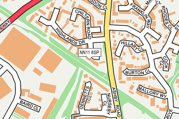 NN11 8SP map - OS OpenMap – Local (Ordnance Survey)